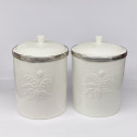 Saint-Cloud - Pair of ointment jars - Eighteenth century