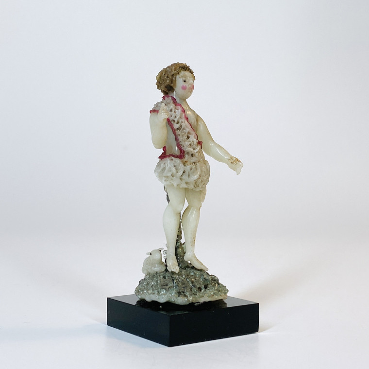 Spun glass from Nevers representing Saint John the Baptist - Eighteenth century