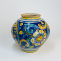Caltagirone (Sicile) - Vase boule à décor floral - XVIIIe siècle