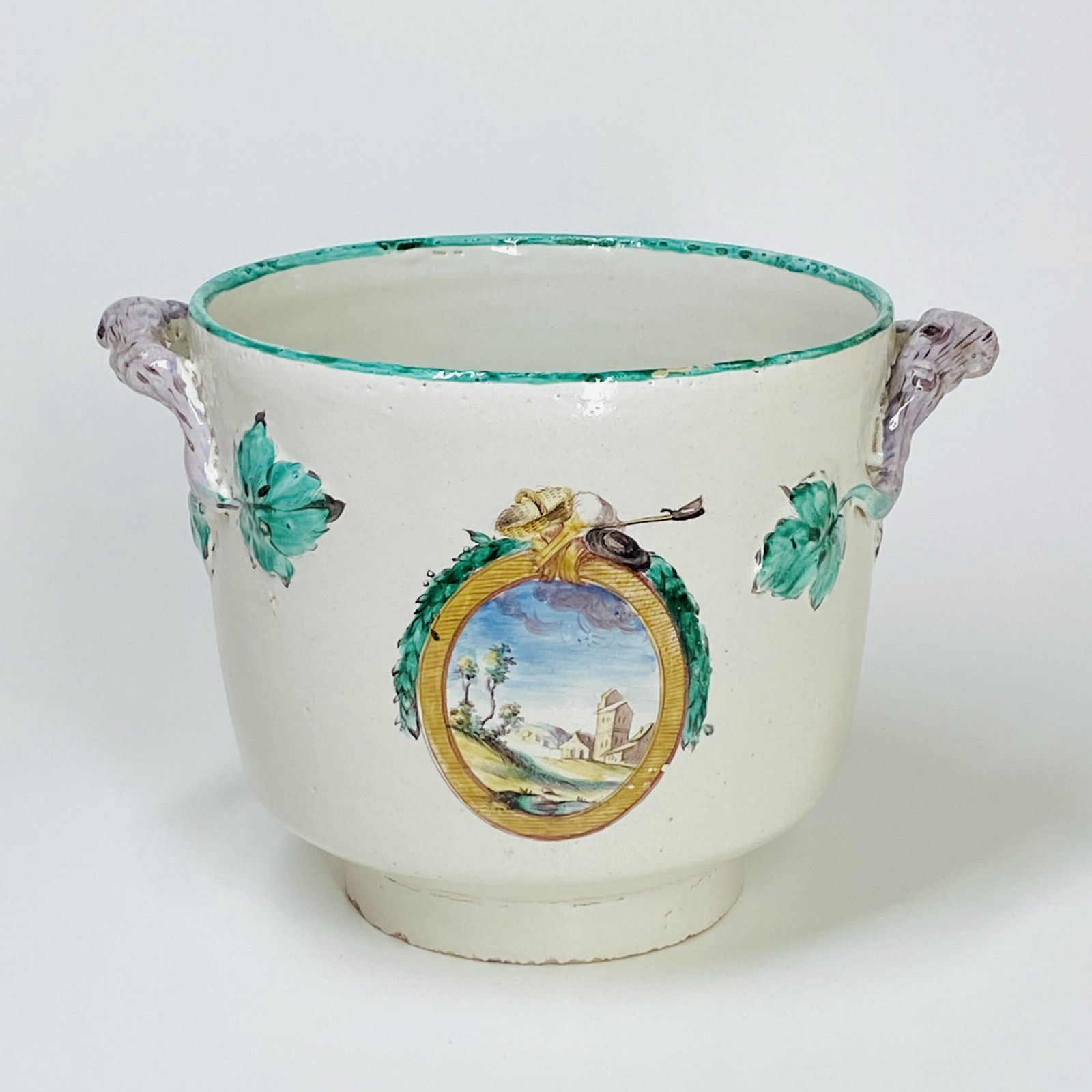 Earthenware bottle bucket from Saint-Amand-les-Eaux - Eighteenth century