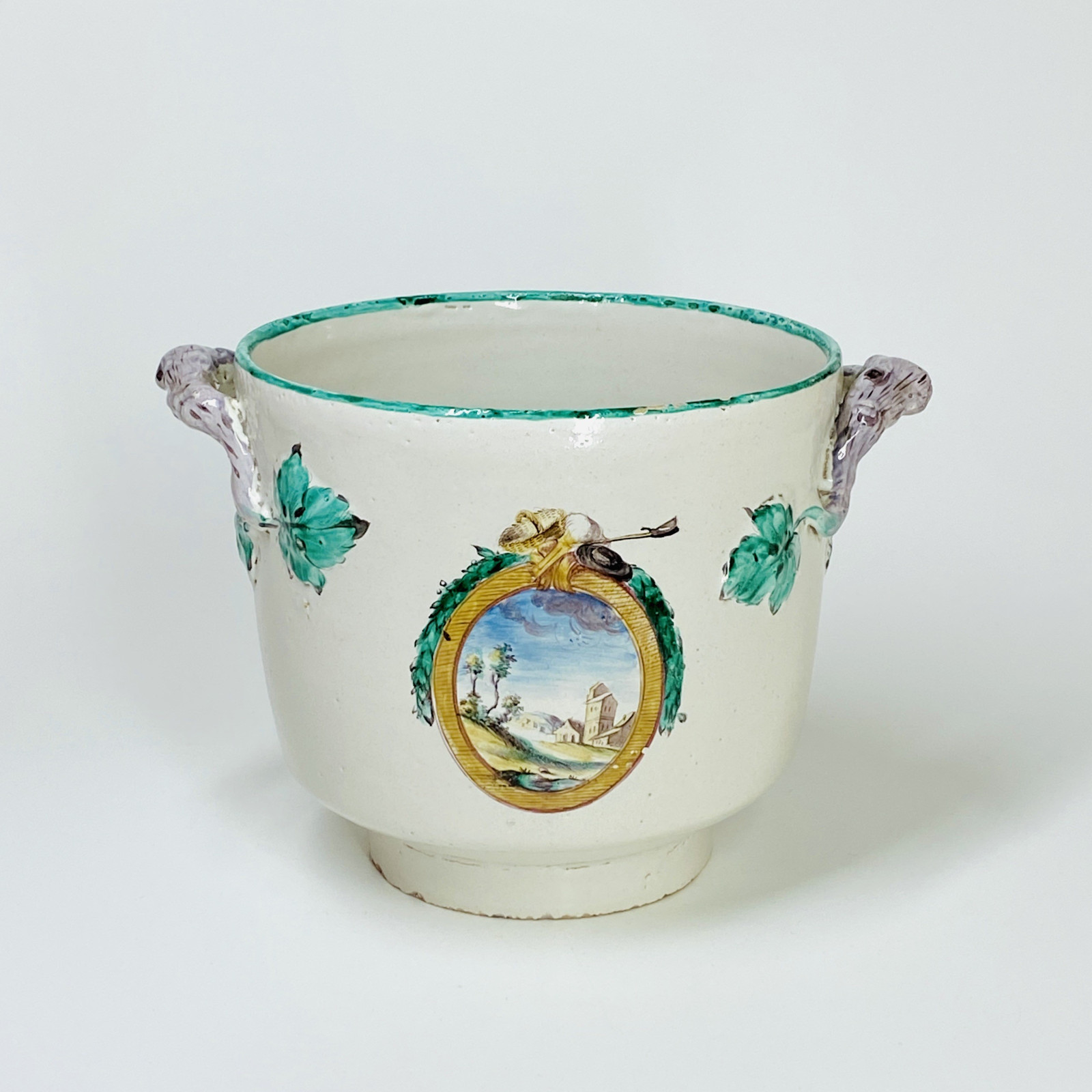Earthenware bottle bucket from Saint-Amand-les-Eaux - Eighteenth century