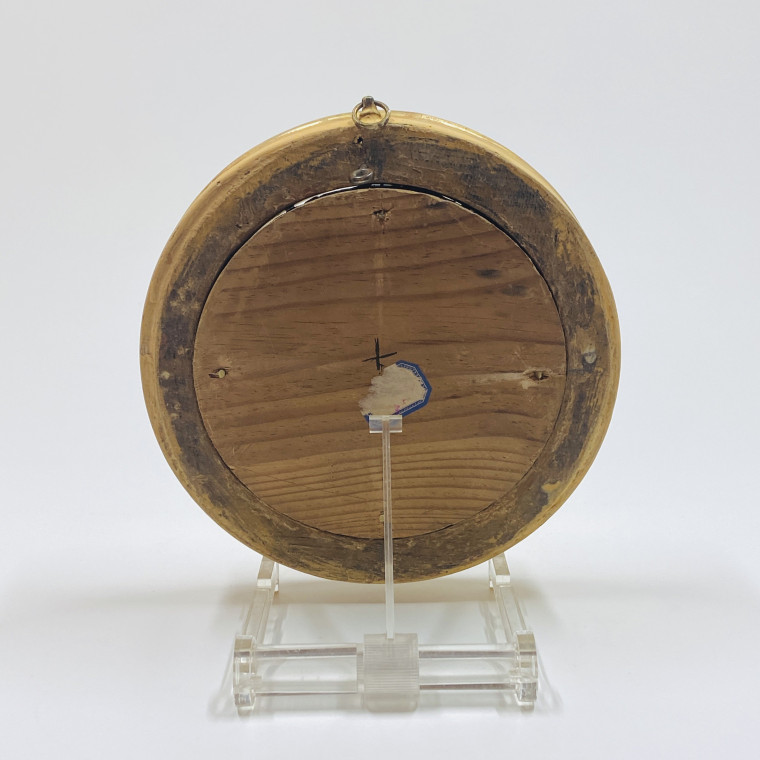 Médaillon en biscuit de Niderviller représentant un bouquet de fleurs - Daté 1818