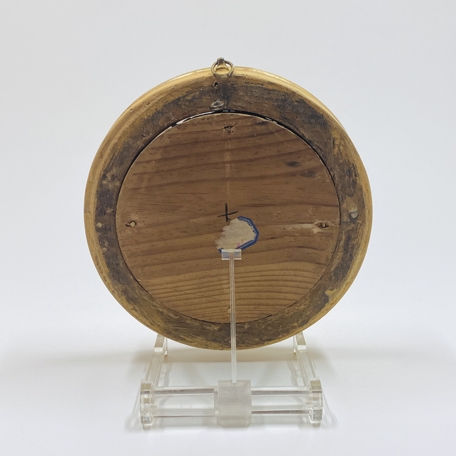 Médaillon en biscuit de Niderviller représentant un bouquet de fleurs - Daté 1818