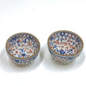 Pair of small earthenware drainers from Delft or Germany - Eighteenth century