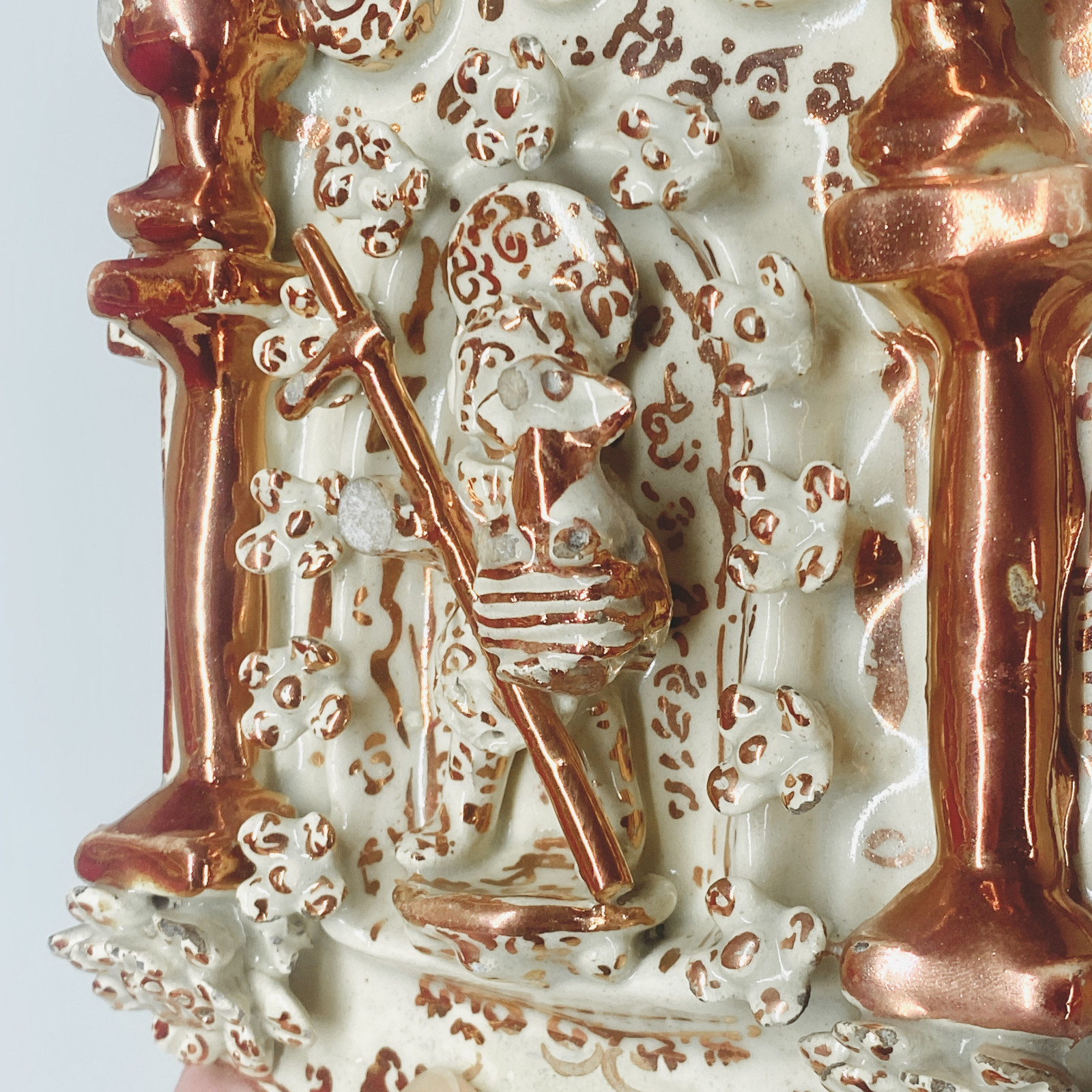 Hispano-Moorish - Manisès - Holy water stoup plaque - Eighteenth century