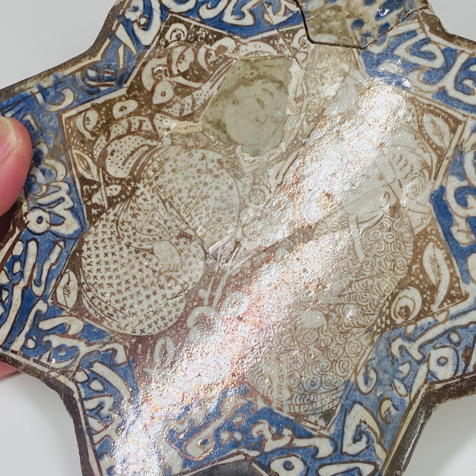 Rare carreau Kashan - Début du XIVe siècle