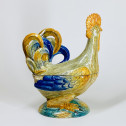 Pesaro (Italie) - Terrine en trompe-l’œil en faience polychrome figurant un coq - Vers 1800