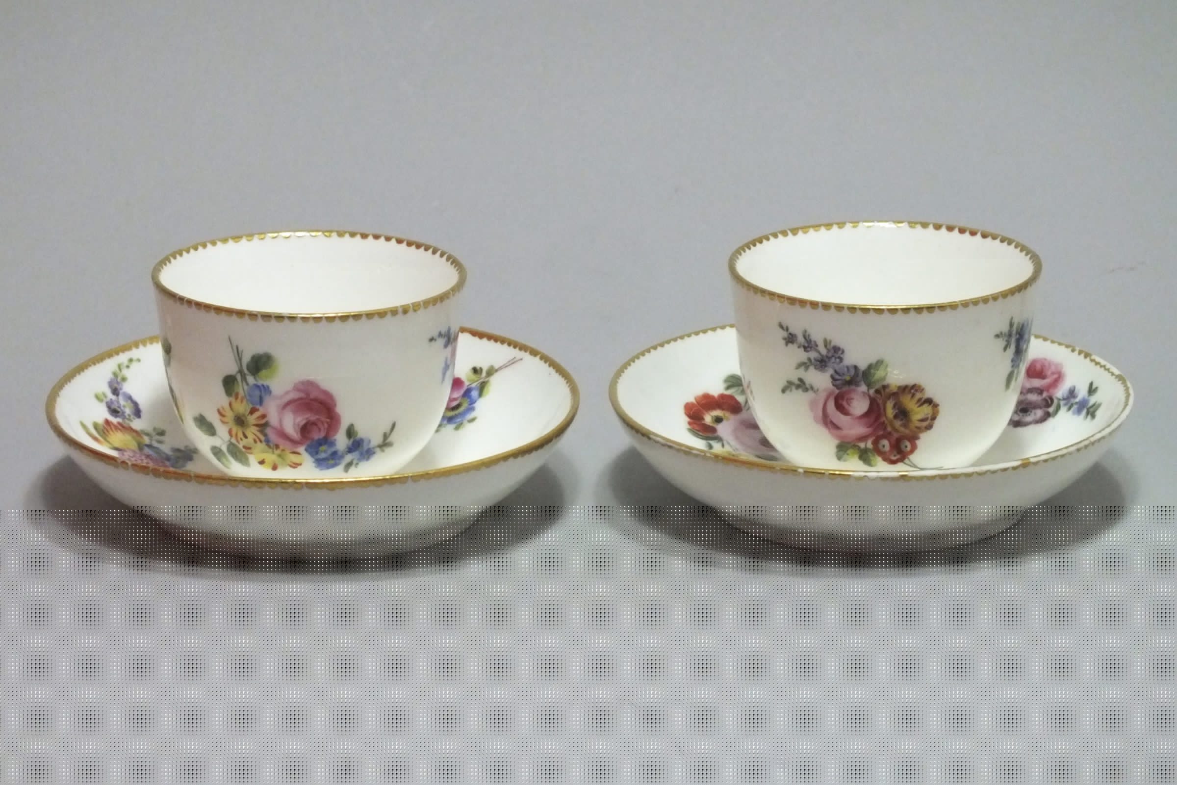 Sèvres - Pair of cups Bouillard - Eighteenth Century