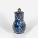 Small Nevers earthenware pitcher with Persian blue background - Seventheenth century