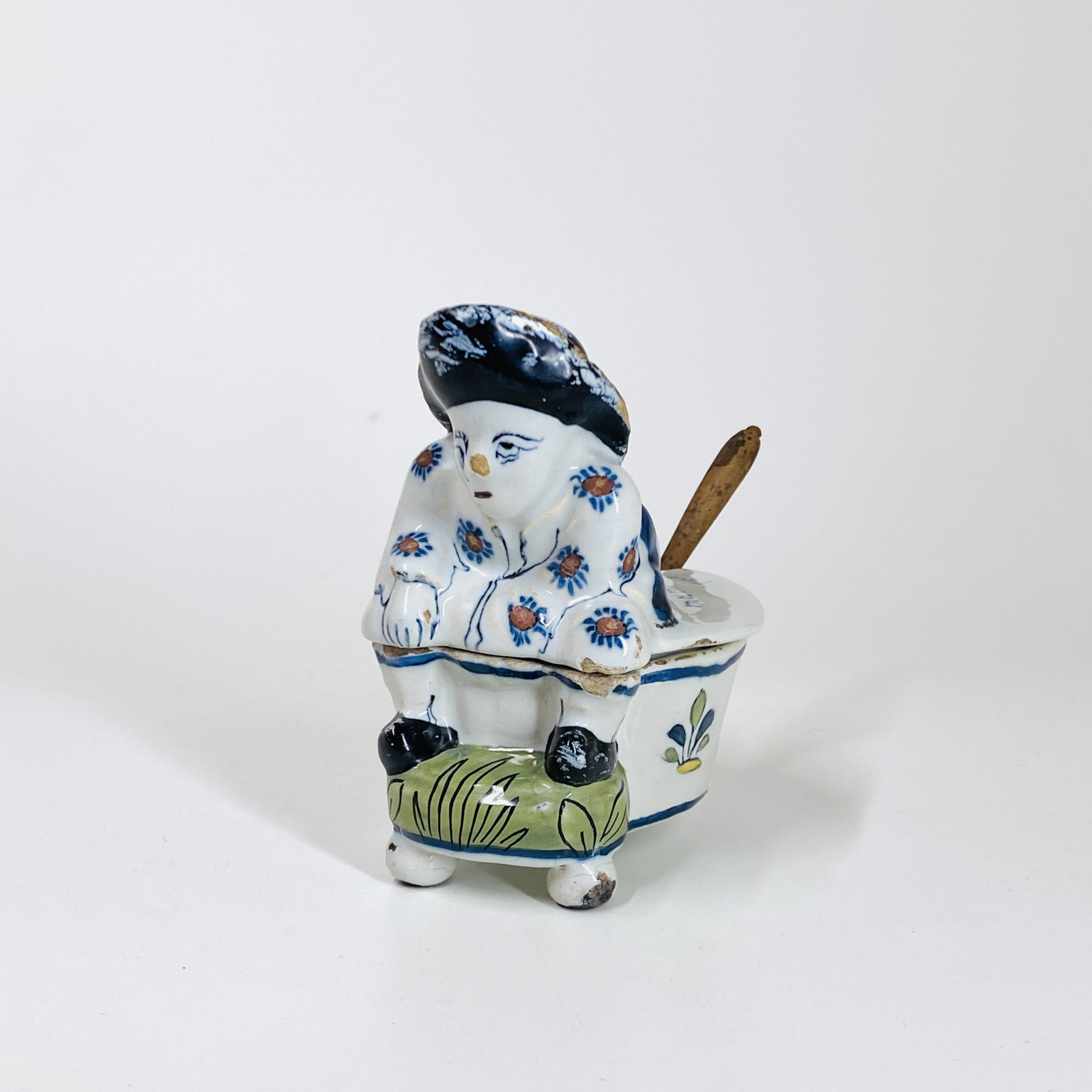 Lille - Rare moutardier en faïence de Lille - XVIIIe siècle