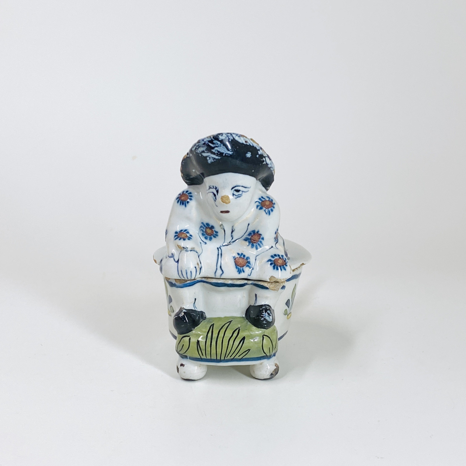 Lille - Rare moutardier en faïence de Lille - XVIIIe siècle