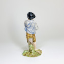 Statuette en faïence de Lunéville représentant un joueur de musette - XVIIIe siècle