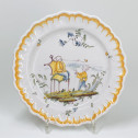 Plate depicting two Chinese - Eighteenth century