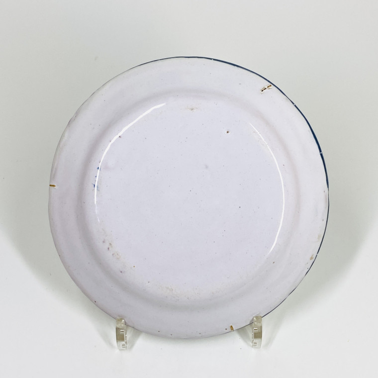 Assiette en faïence à décor illustrant le métier de ramoneur  - Datée 1829