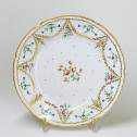 Bordeaux - Plate decorated with strawberries - Eighteenth century
