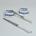 Fourchette et couteau en porcelaine de Saint-Cloud - XVIIIe siècle