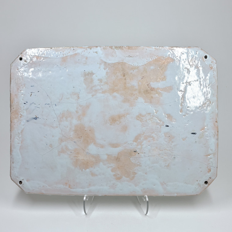 Plateau de table cabaret en faïence de Rouen - Premier quart du XVIIIe siècle