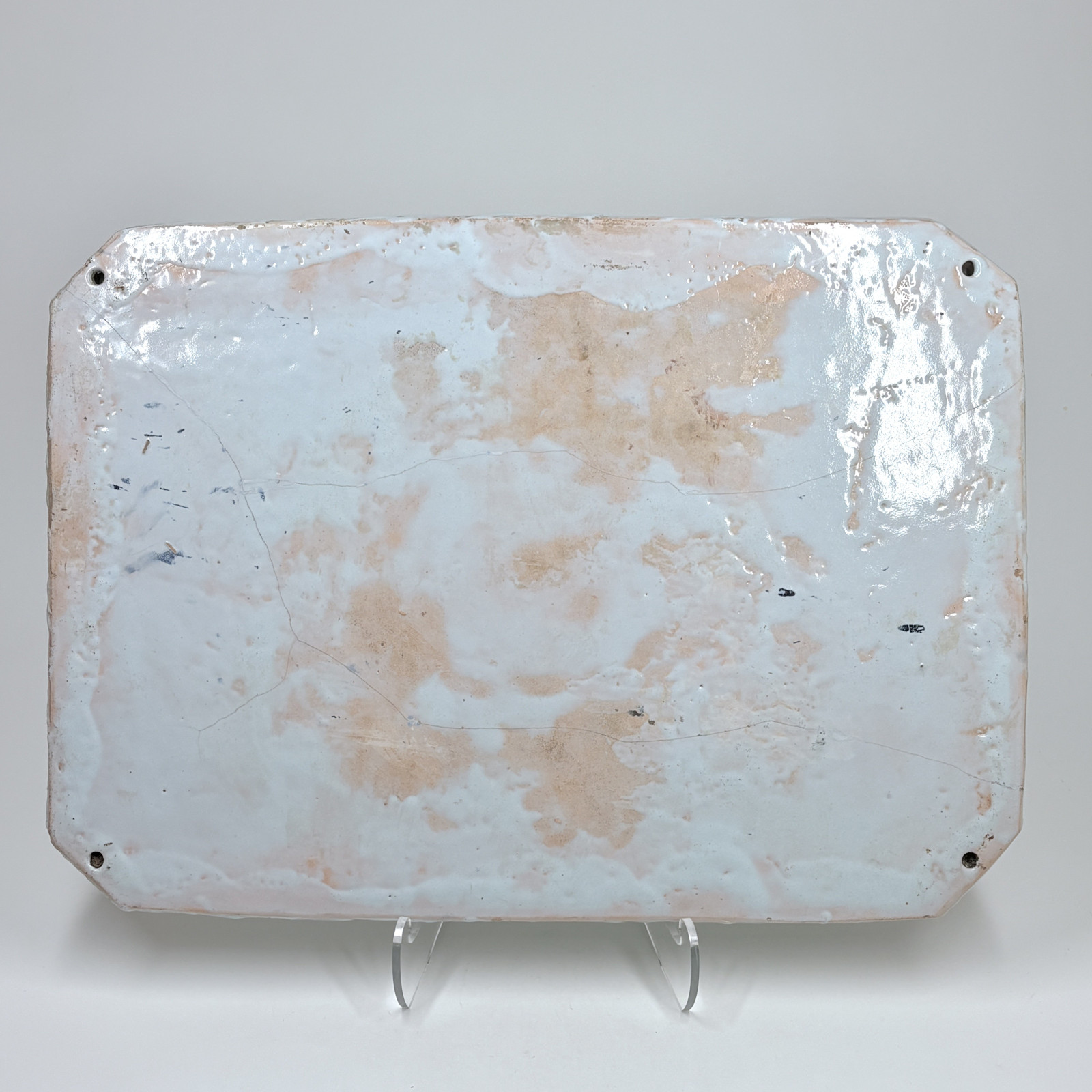 Plateau de table cabaret en faïence de Rouen - Premier quart du XVIIIe siècle