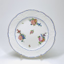 Sèvres - Plate with palms decorated with bouquets of flowers - Eighteenth century