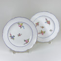 Sèvres - Two plates decorated with bouquets of flowers - Eighteenth century