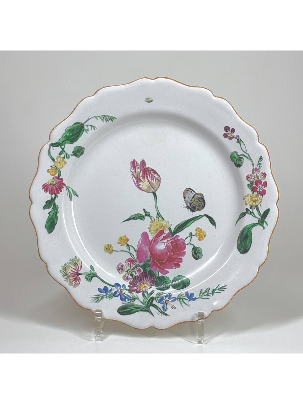 Marseille earthenware plate - Robert factory - Eighteenth century