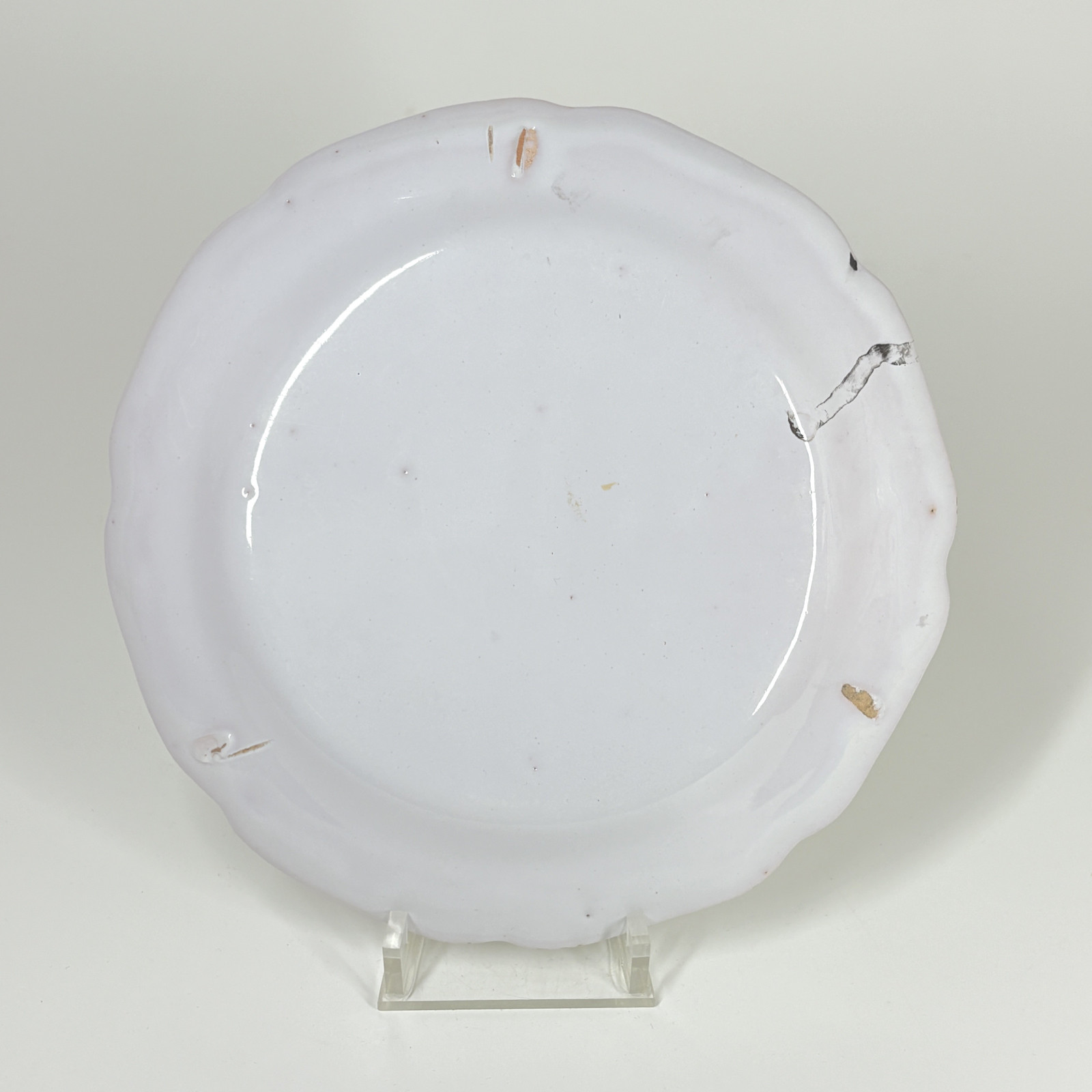 Rare Niderviller earthenware plate - Eighteenth century