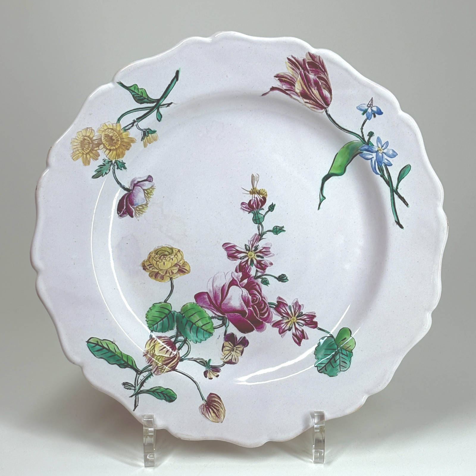 Marseille earthenware plate - Veuve Perrin Manufactory - Eighteenth century