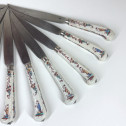 Suite de douze couteaux à manches en porcelaine de Mennecy - XVIIIe siècle