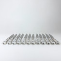 Set of twelve knives with Mennecy porcelain handles - Eighteenth century