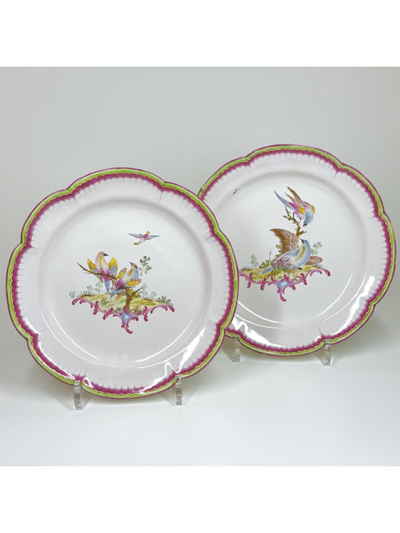 Aprey - Pair of Bird Plates - eighteenth Century