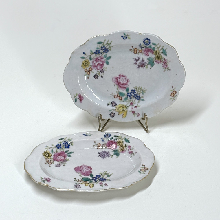 Pair of miniature East India Company dishes - Eighteenth century