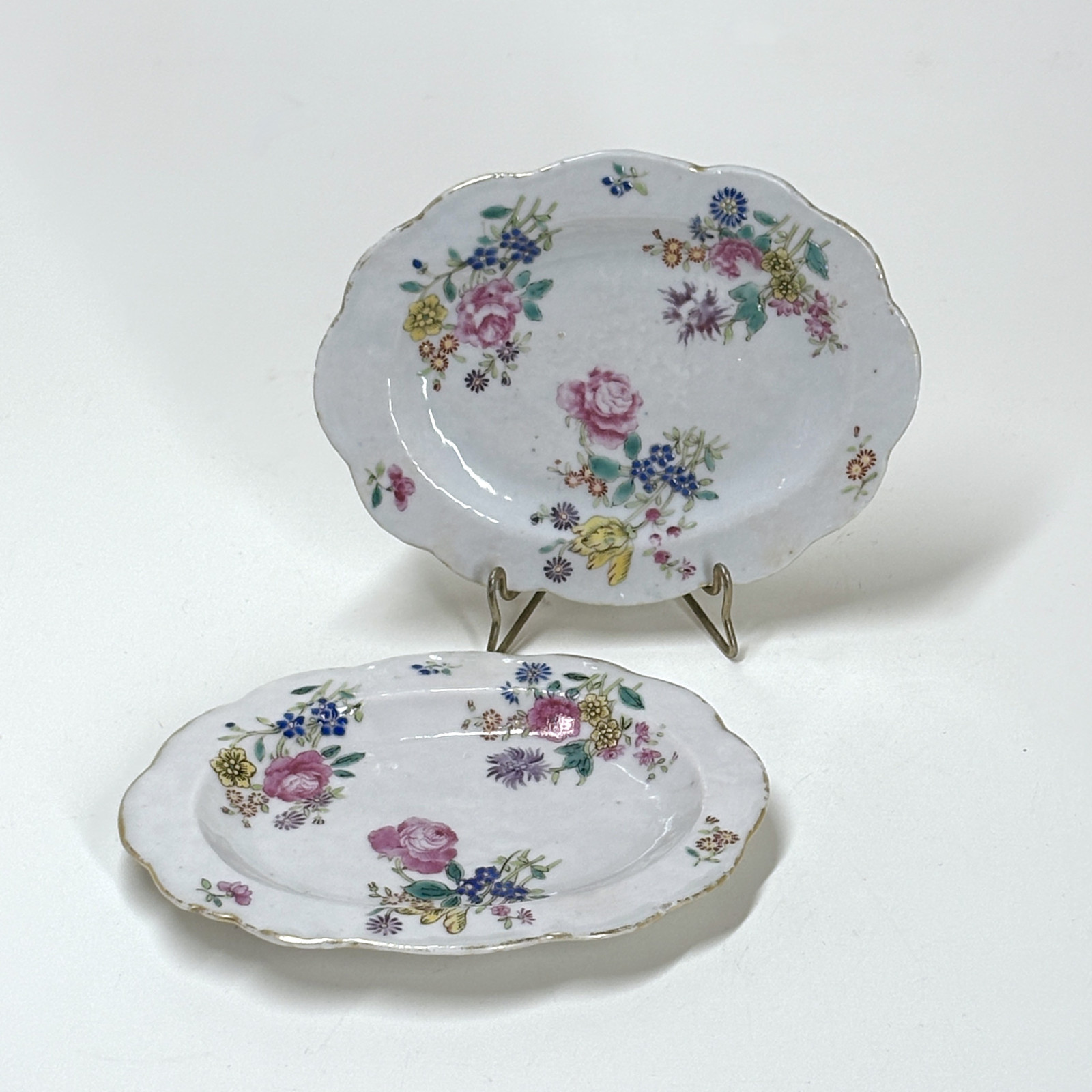Pair of miniature East India Company dishes - Eighteenth century