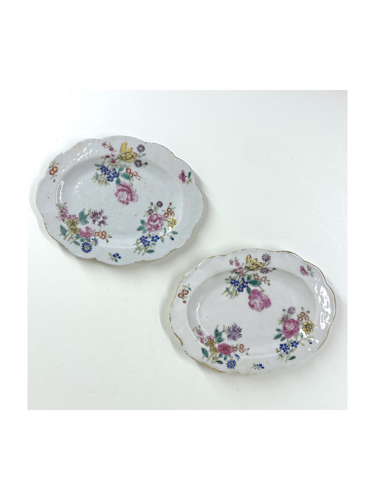 Paire de plats miniatures de la compagnie des Indes - XVIIIe siècle