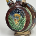 Glazed earthenware barrel from Saintonge bearing the coat of arms of France - Sixteenth century