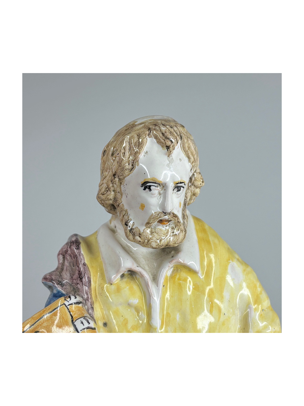 Statue en faïence de Nevers figurant Saint Simon - XVIIIe siècle - VENDU