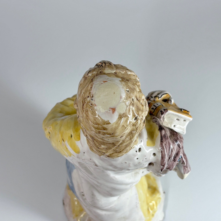 Statue en faïence de Nevers figurant Saint Simon - XVIIIe siècle - VENDU