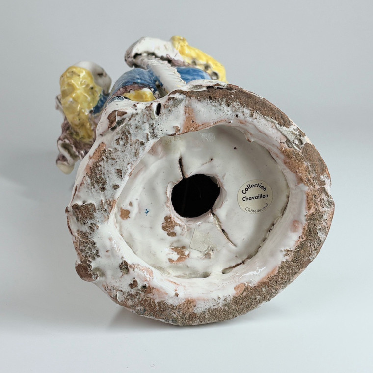 Statue en faïence de Nevers figurant Saint Simon - XVIIIe siècle - VENDU