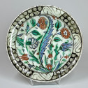 Iznik - Tabak Dish with Saz Palm - Circa 1600