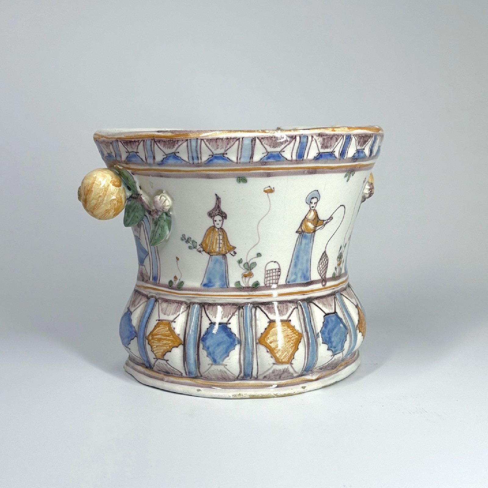 Moncaut earthenware flower vase (Southwest France) 18th century