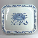 Rouen faience cabaret table top - First half of the 18th century