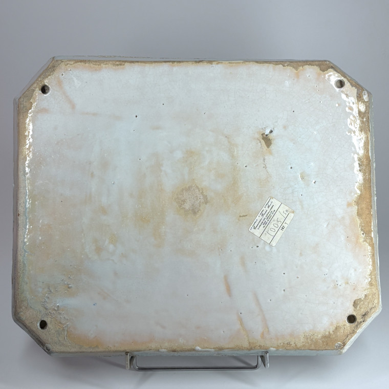 Rouen faience cabaret table top - First half of the 18th century