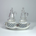 Mennecy porcelain oil cruet holder - 18th century