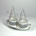 Mennecy porcelain oil cruet holder - 18th century