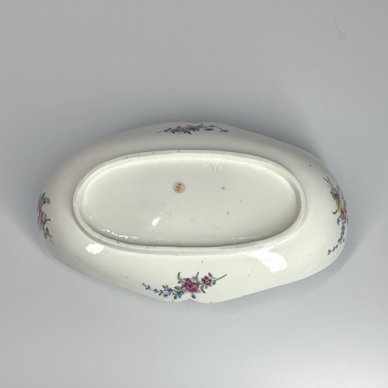 Mennecy porcelain oil cruet holder - 18th century