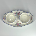 Mennecy porcelain oil cruet holder - 18th century