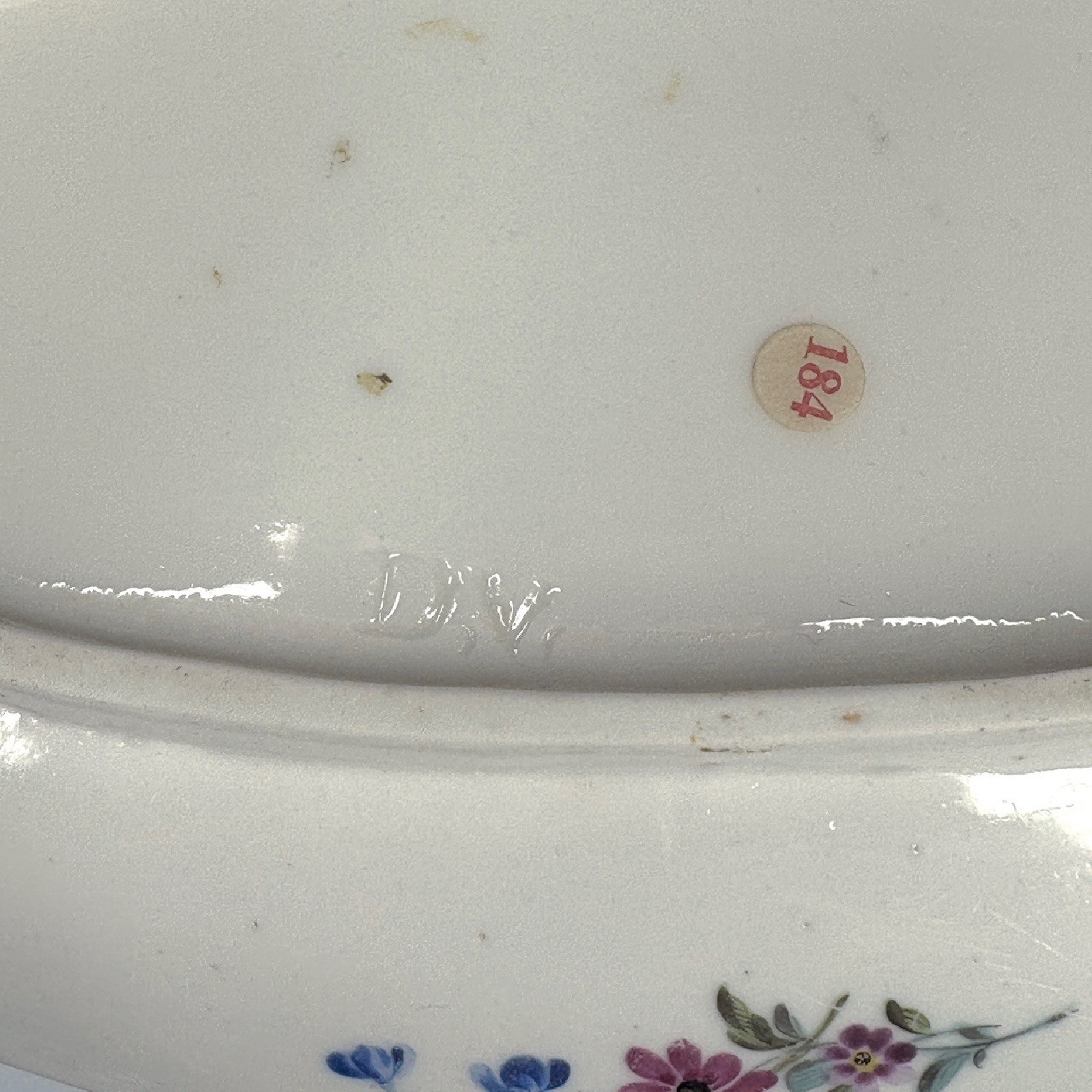 Mennecy porcelain oil cruet holder - 18th century