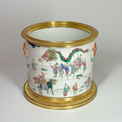 Rafraichîssoir en porcelaine de Chine - Monture signée Boin-Taburet - XIXe siècle