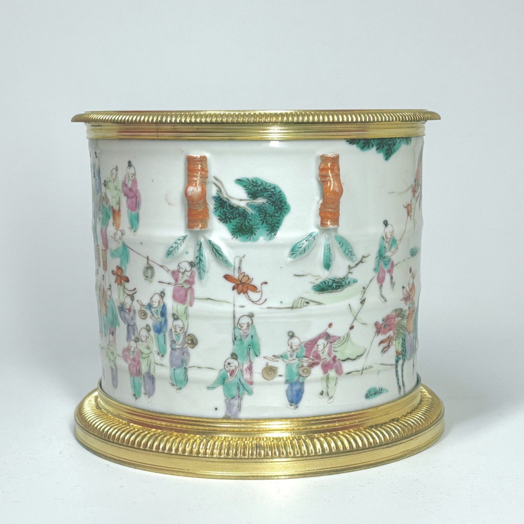 Chinese porcelain bottle cooler - Mount signed Boin-Taburet - Nineteenth century