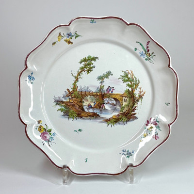 Meillonnas earthenware plate - Eighteenth century - SOLD