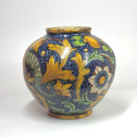 Ball-shaped majolica vase from Caltagirone in the Venetian style - 17th century - Reserved